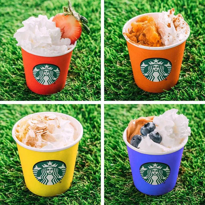Collage of different flavors pf pup cups