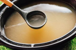 Bone broth for dogs in a slow cooker