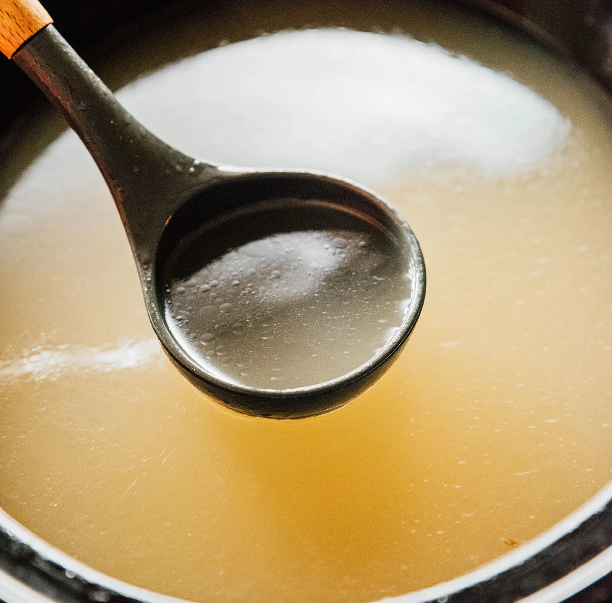Bone broth for dogs in a slow cooker