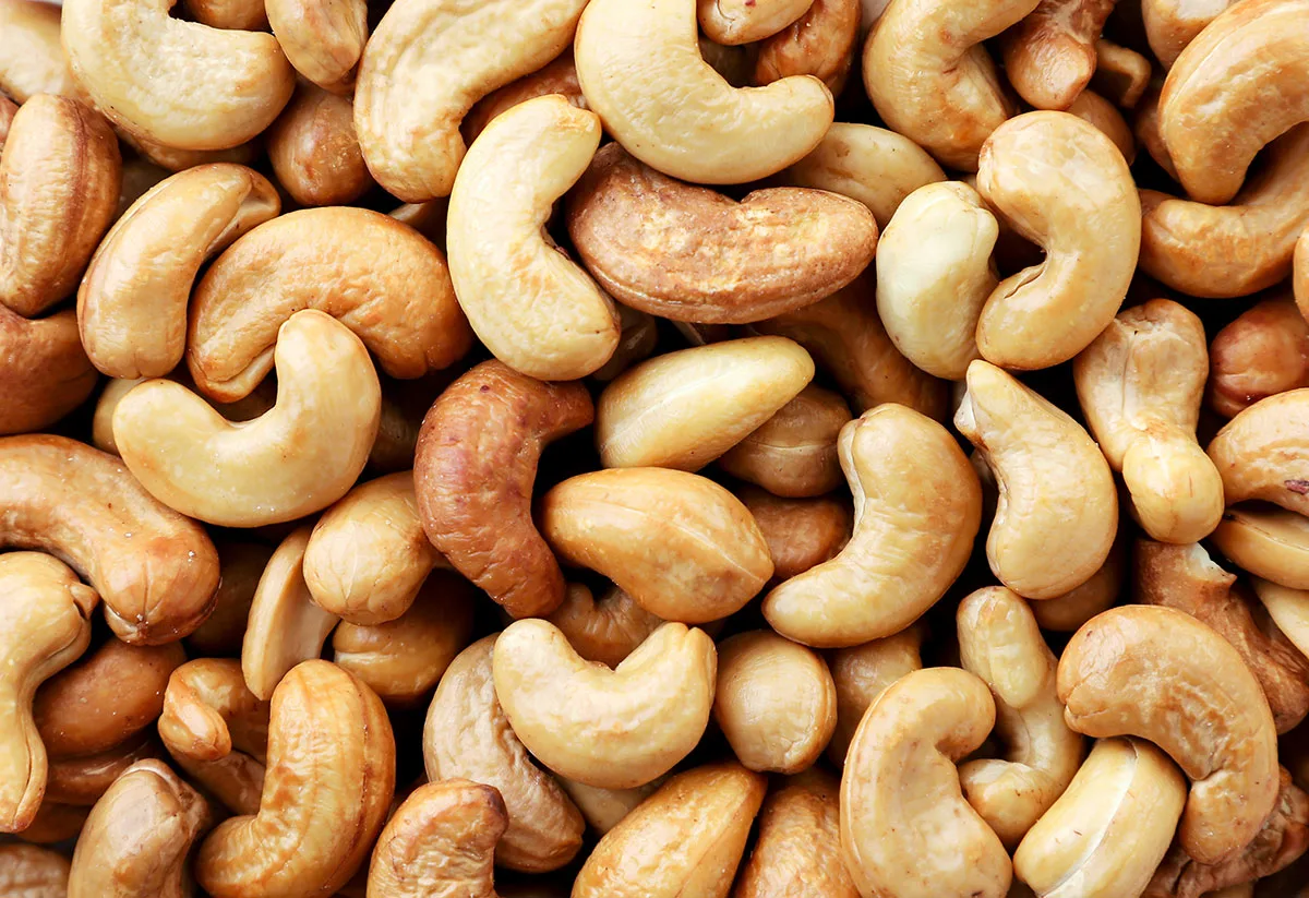 Many cashews from above.